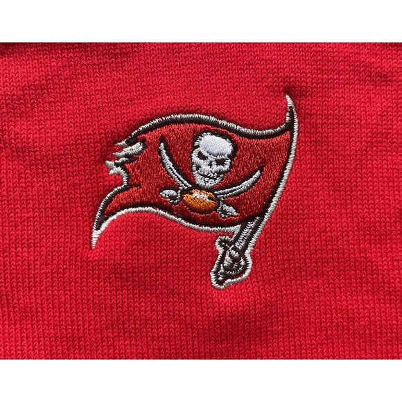 Tampa Bay Buccaneers Cutter & Buck Crew Neck Sweater Vest Red Size XL NFL - Picture 2 of 8